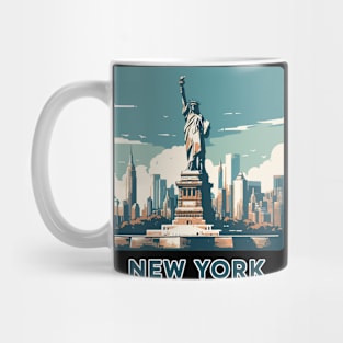 The Statue of liberty New York Abstract Cityscape Mug